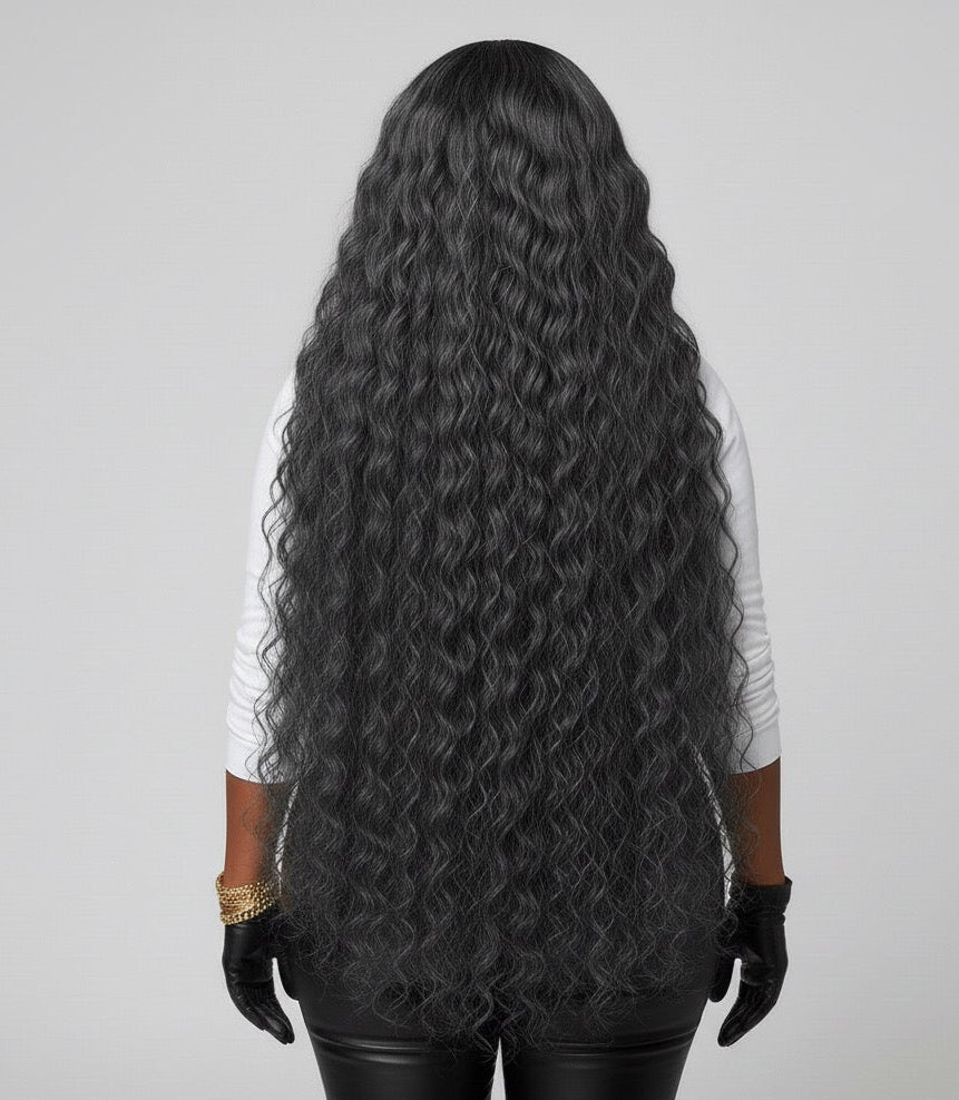Raw Indian grey curly
