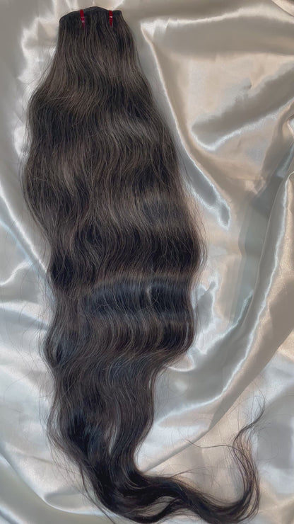 Raw Indian Grey wavy