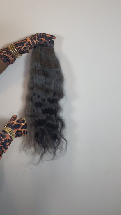 Raw Indian Grey wavy